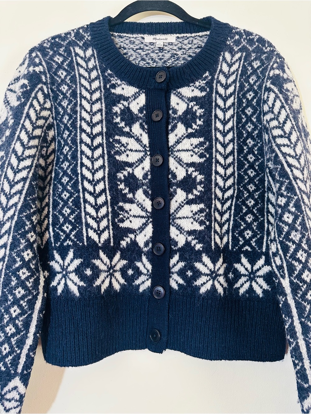Madewell Fair Isle Wool Cardigan Jacket XL - Picture 7 of 16